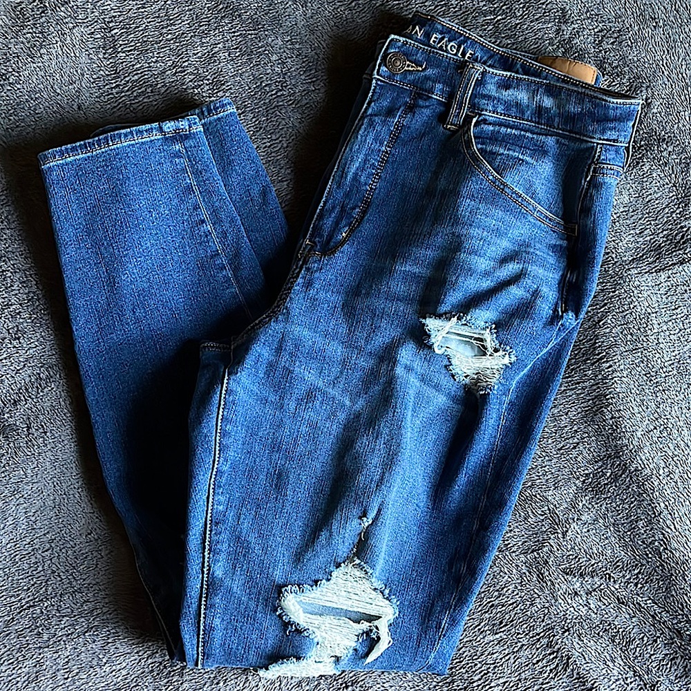 American Eagle Super Hi Rise Jeggings (Dream) 14 REGULAR